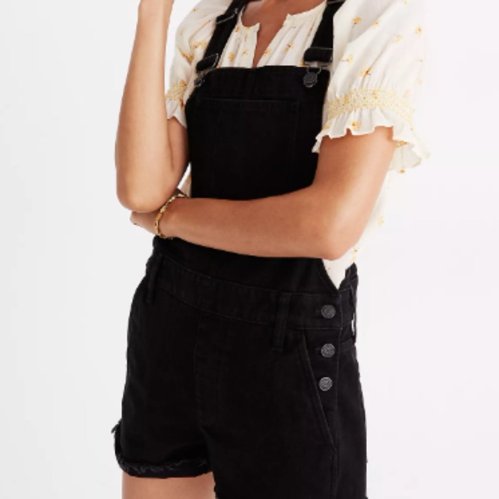 Madewell Overalls Shorts in Black